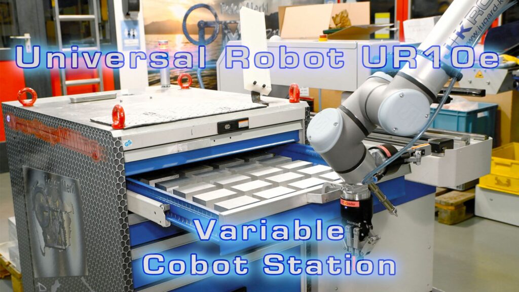 Unsere variable Cobot Station bestückt mit einem Universal Robot UR10e